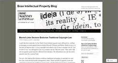 Desktop Screenshot of intellectualpropertyblog.boselaw.com
