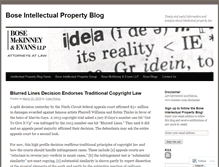 Tablet Screenshot of intellectualpropertyblog.boselaw.com